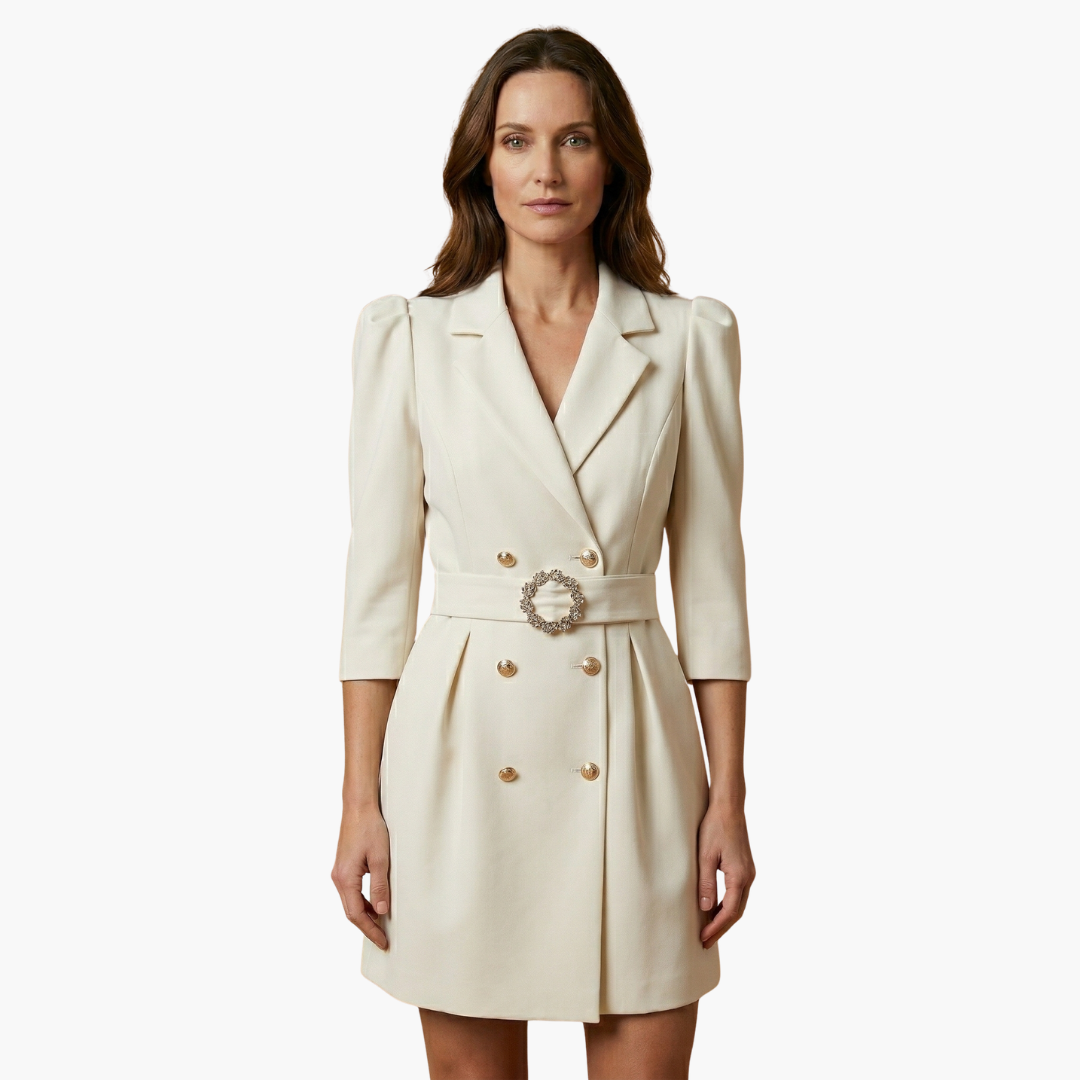 Robe blazer femme avec encolure à revers