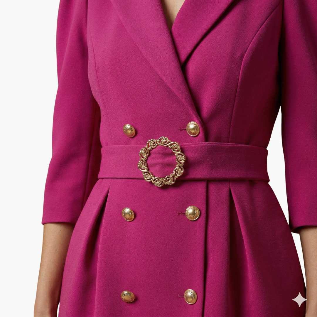 Robe blazer femme avec encolure à revers