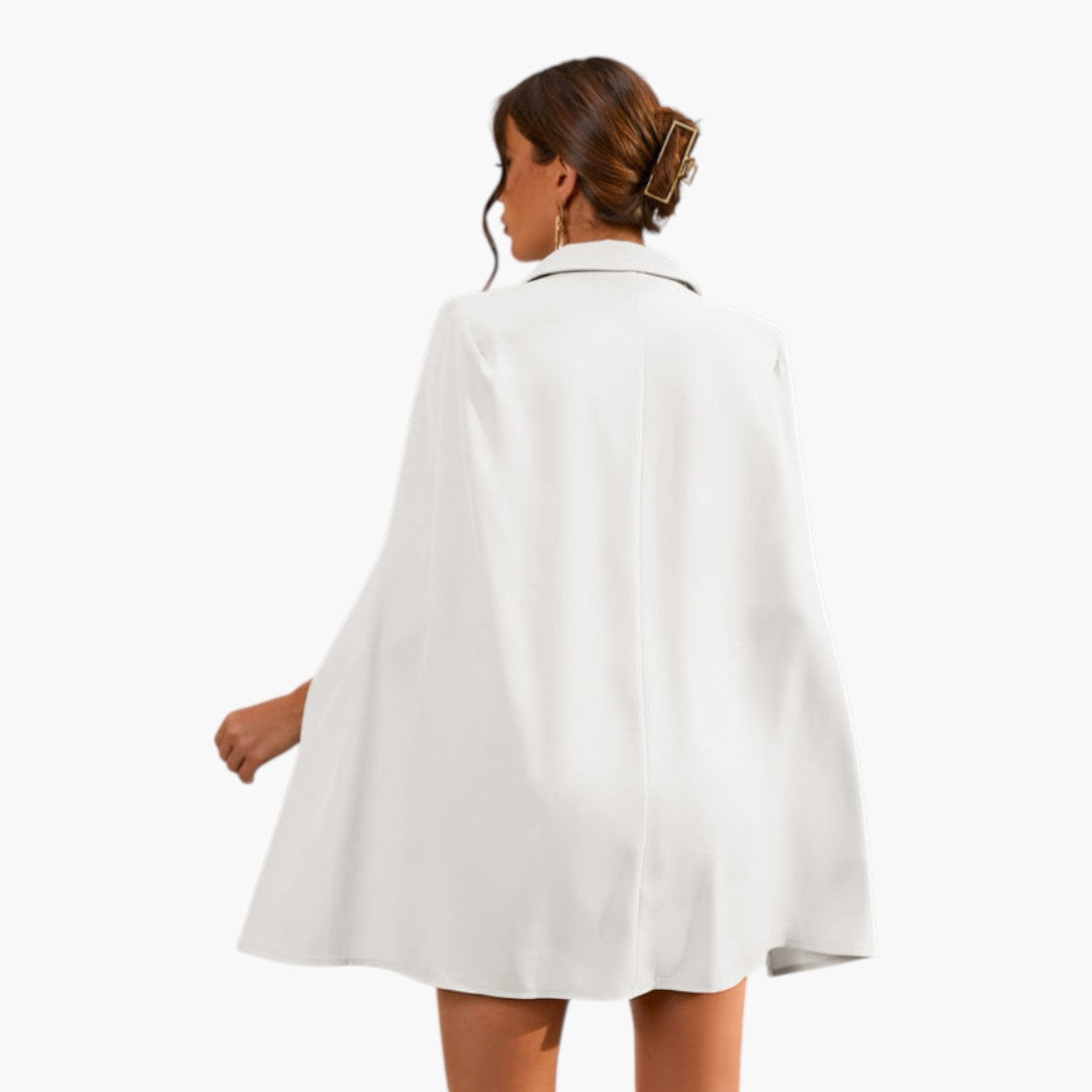 Robe blazer femme mini avec cape et ceinture