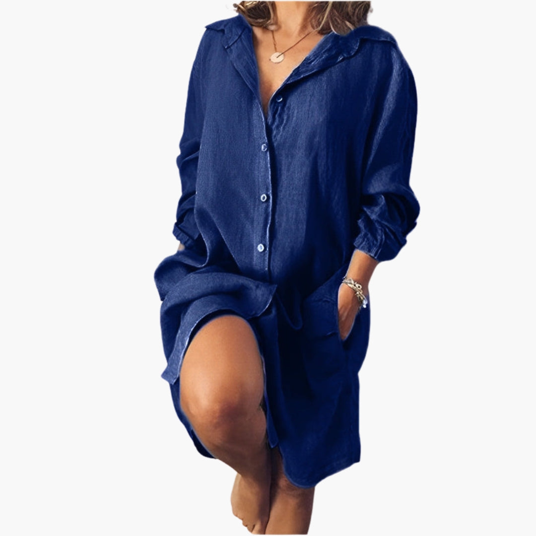 Robe chemise femme à manches longues