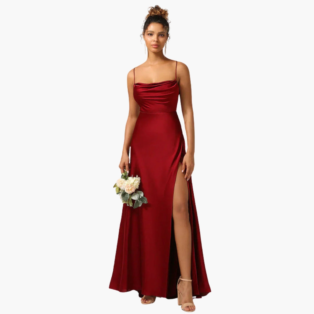 Robe longue femme sans manches avec dos ouvert tressé