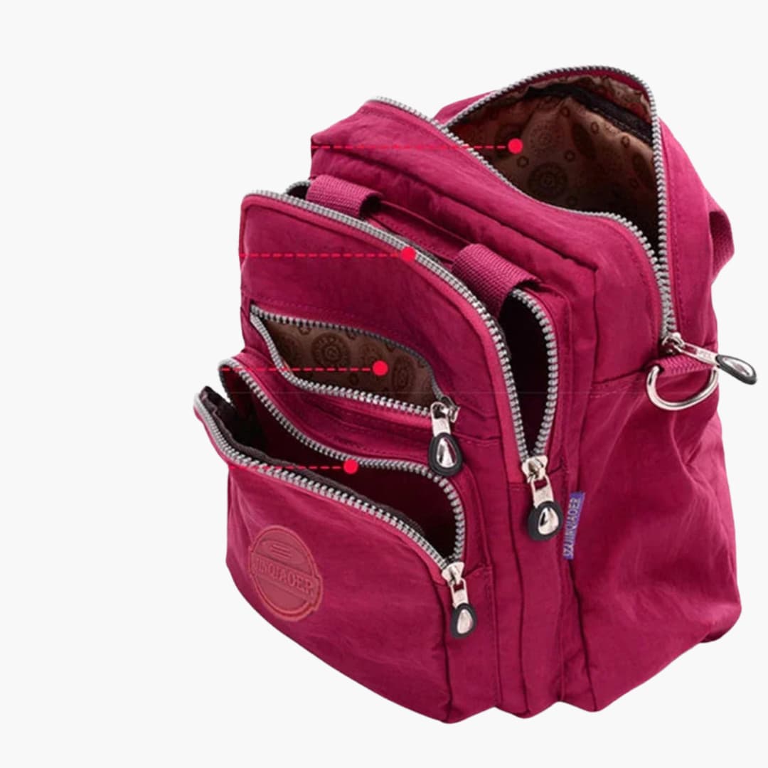Shoulder bag for women with adjustable strap and multiple pockets