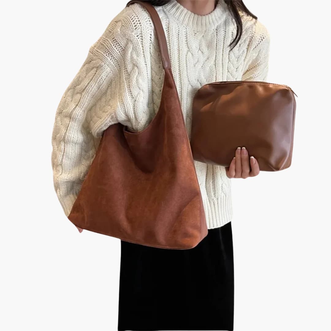 Handtasche für Damen mit schlichtem Design und verstellbarem Schulterriemen