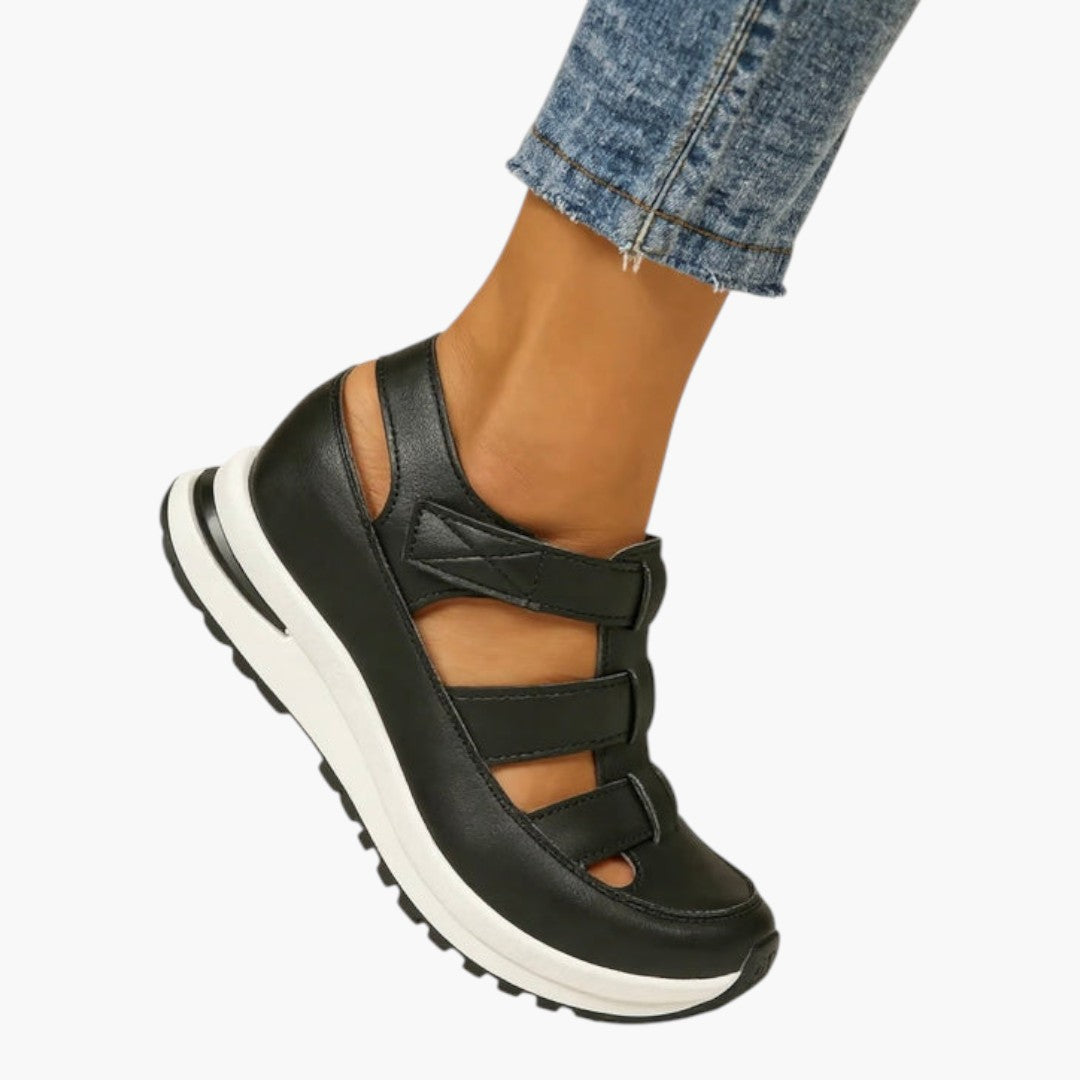 Damen Sandalen mit Plateau und verstellbaren Riemen