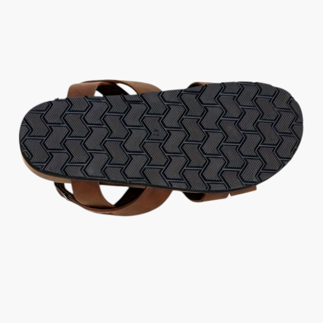 Herren Sandalen mit Fersenriemen und dicker Sohle