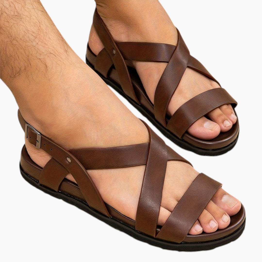 Herren Sandalen mit Fersenriemen und dicker Sohle