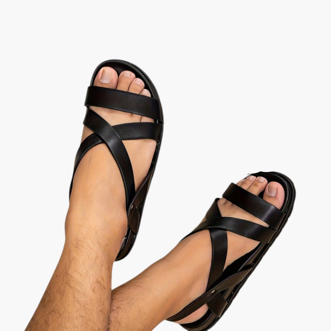 Herren Sandalen mit Fersenriemen und dicker Sohle