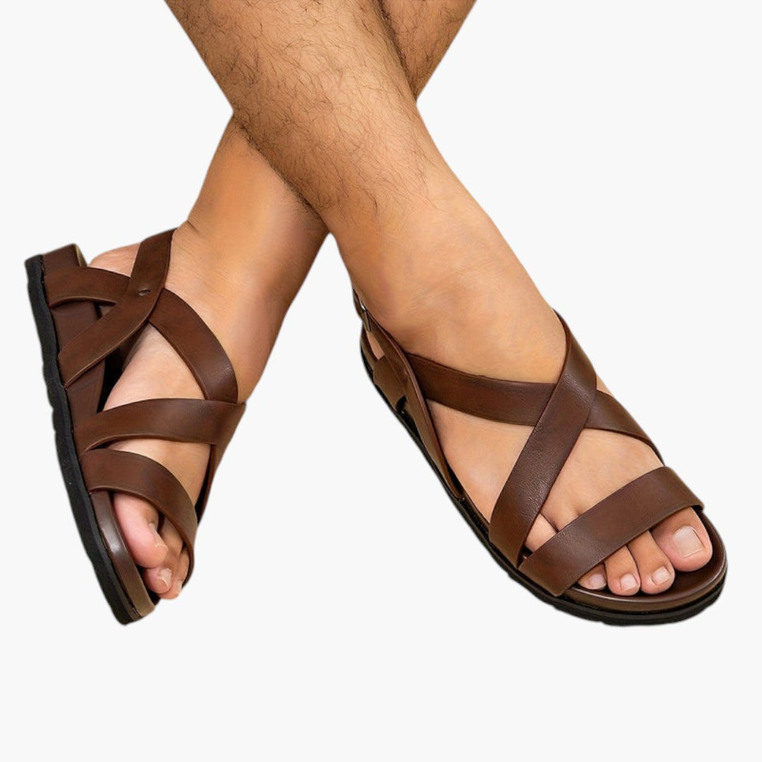 Herren Sandalen mit Fersenriemen und dicker Sohle