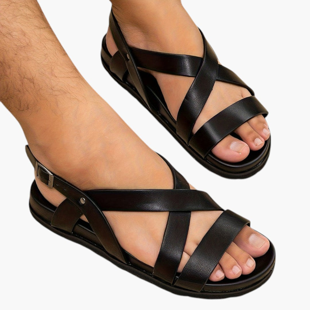 Herren Sandalen mit Fersenriemen und dicker Sohle