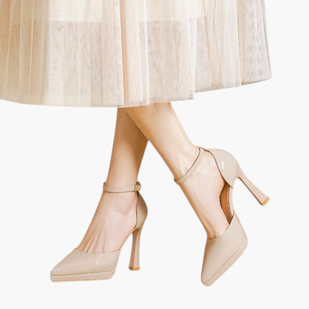 Sandalias de tacón para mujer con plantilla acolchada y hebilla ajustable