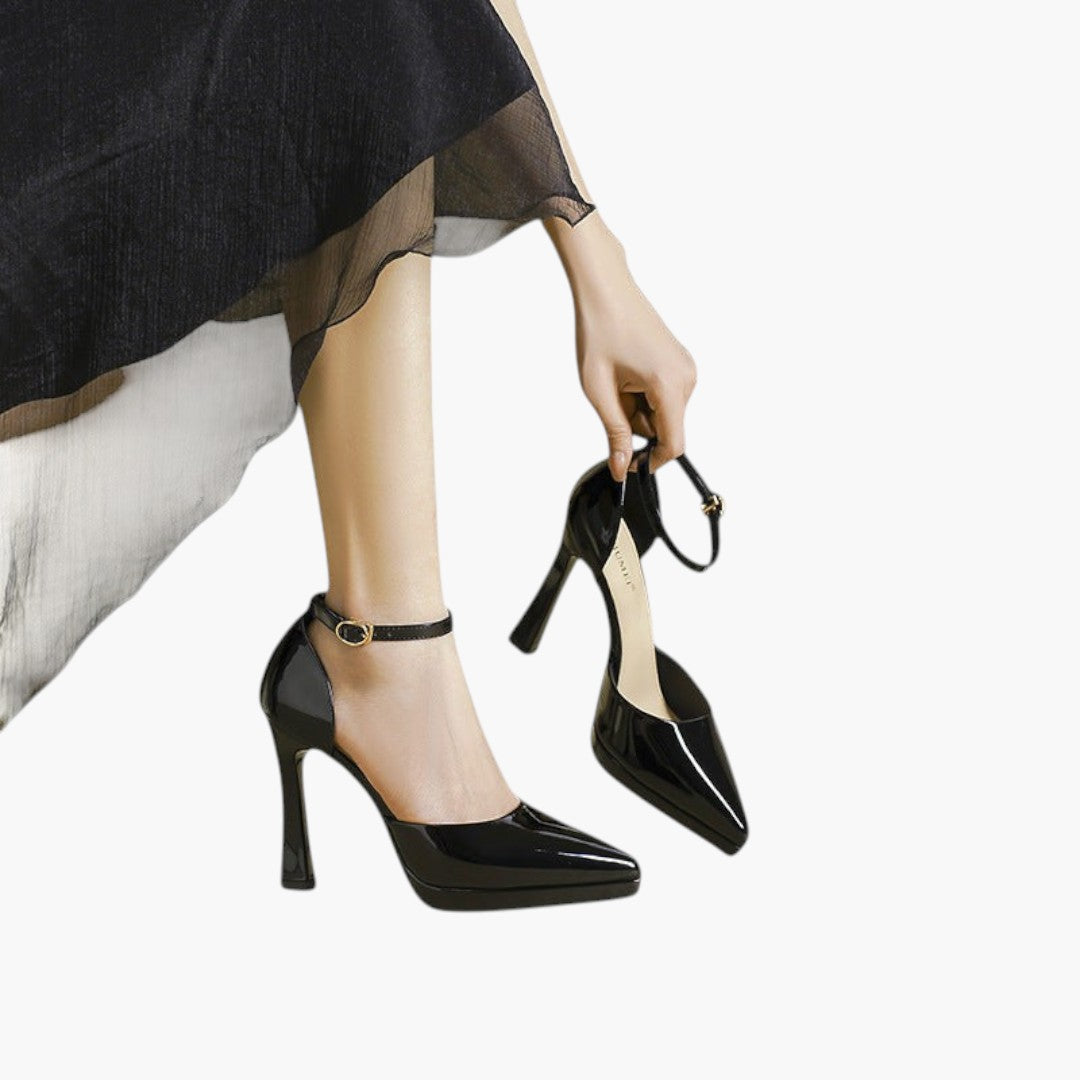 Sandalias de tacón para mujer con plantilla acolchada y hebilla ajustable