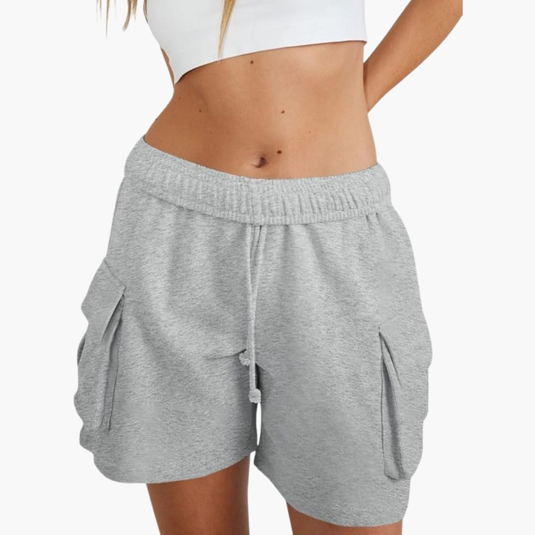 Short Cargo Femme avec Taille Élastique
