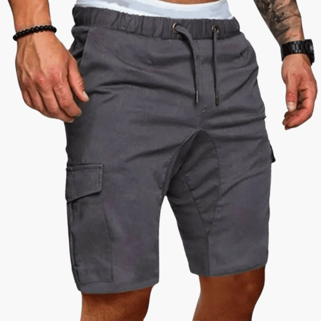 Calções Cargo Curtos para Homem com Cintura Elástica