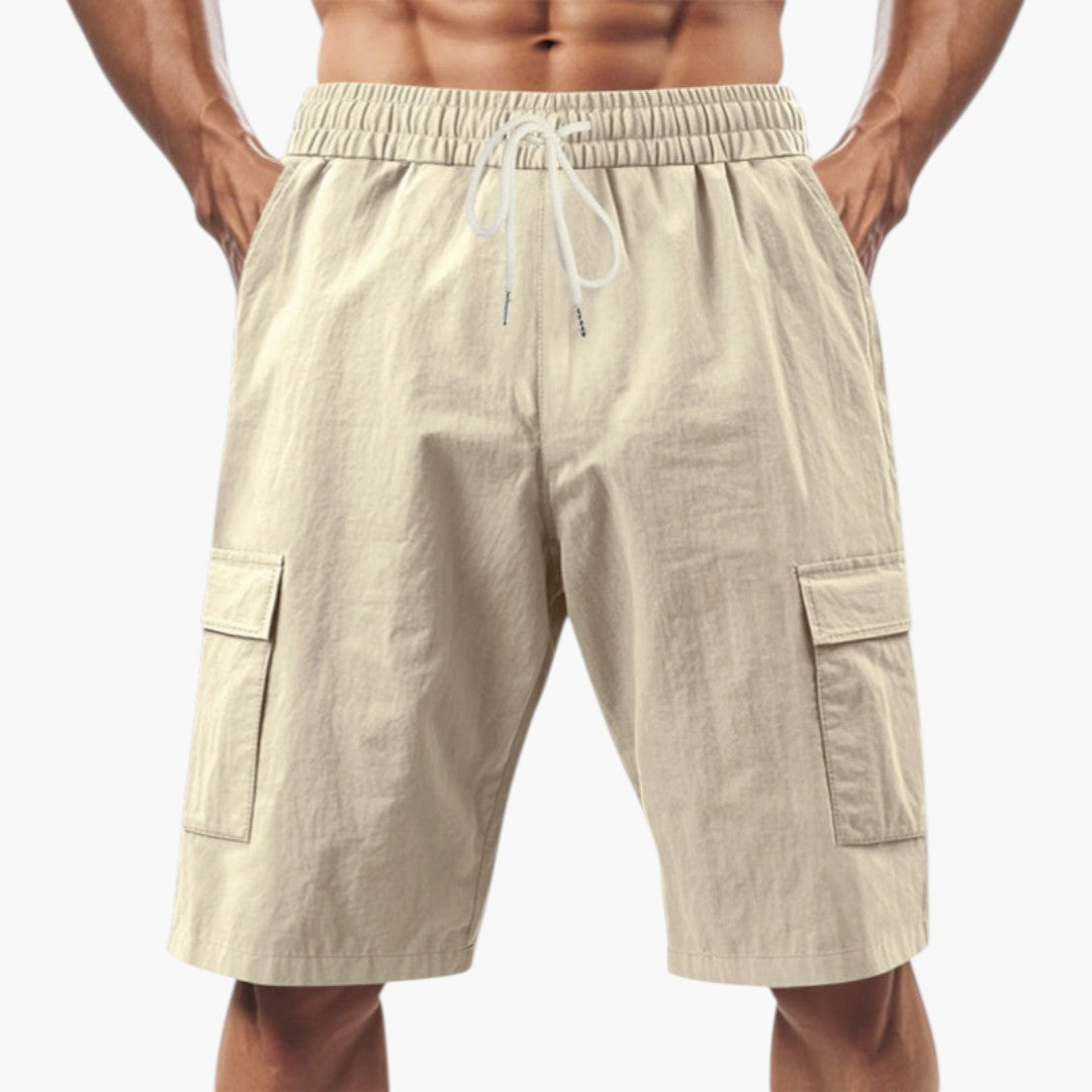 Short Cargo Homme avec Cordon de Serrage et Poches