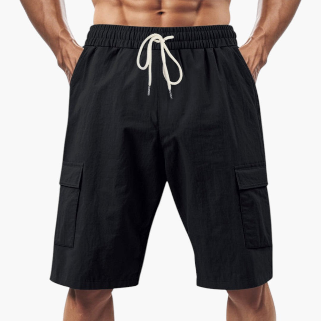 Short Cargo Homme avec Cordon de Serrage et Poches