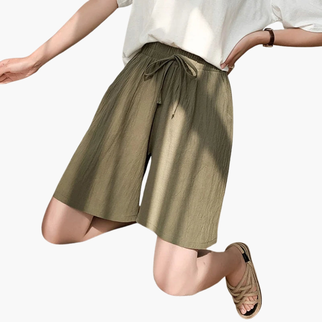 Short woman knee-length with elastic waist