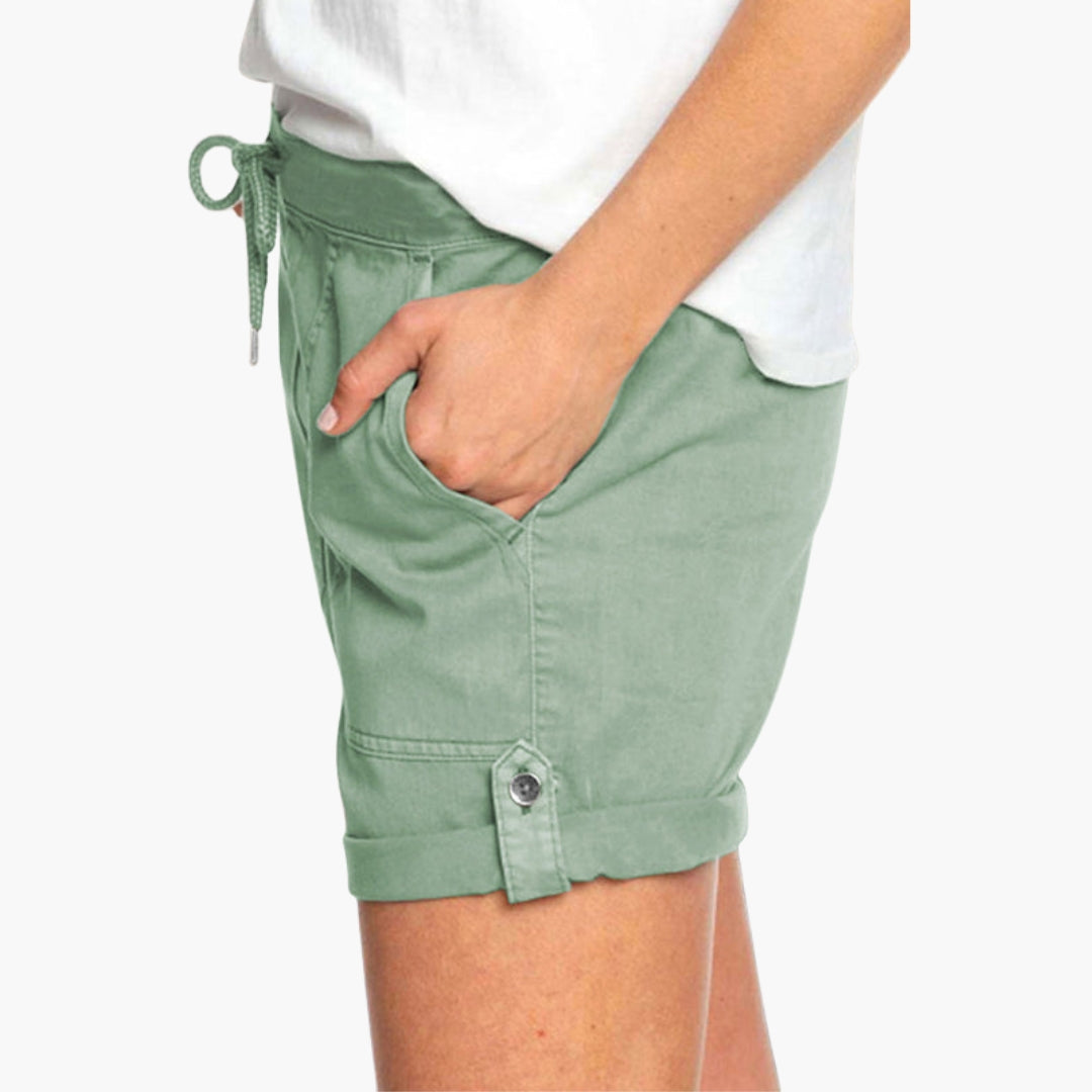 Short Femme avec Ourlet Retourné