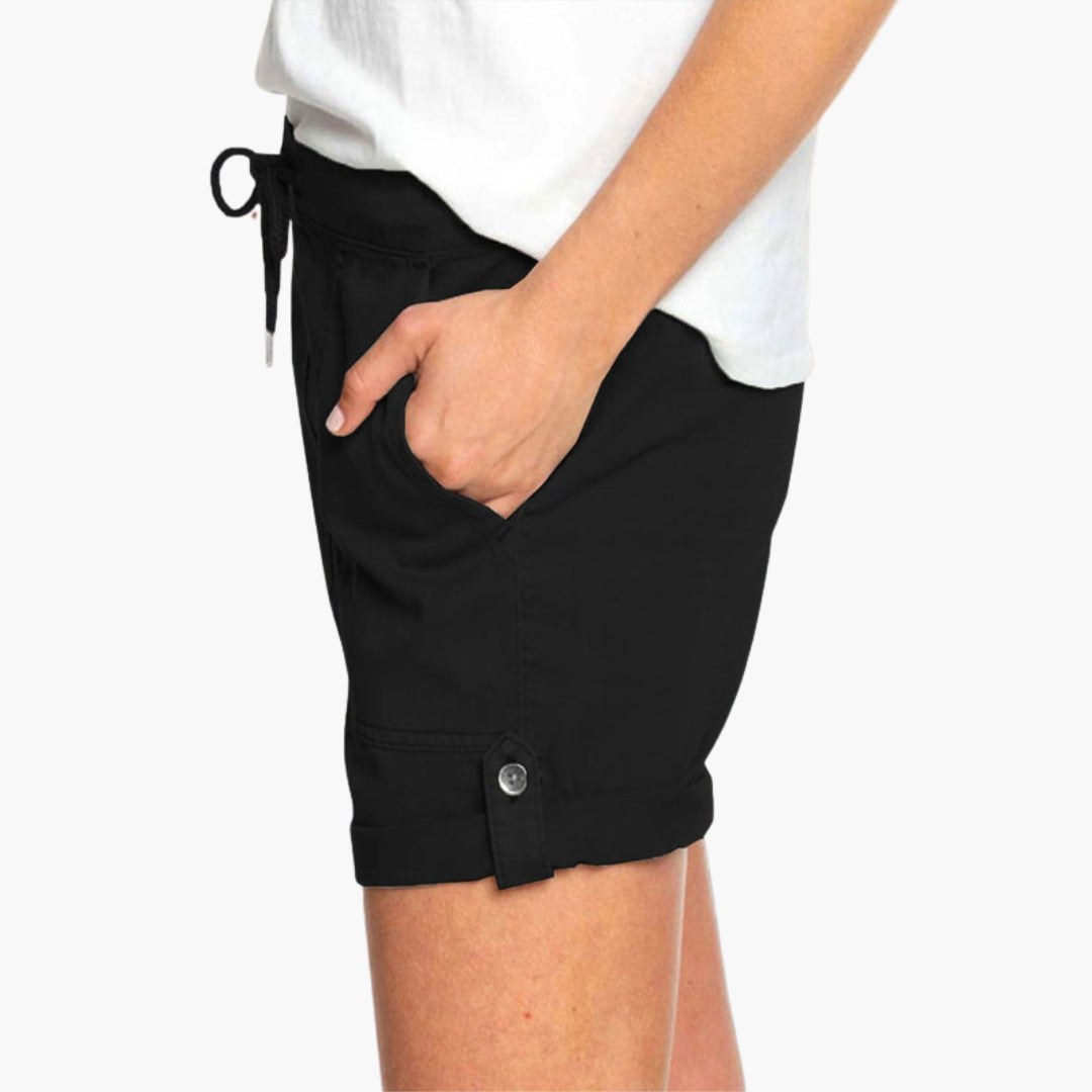 Short Femme avec Ourlet Retourné