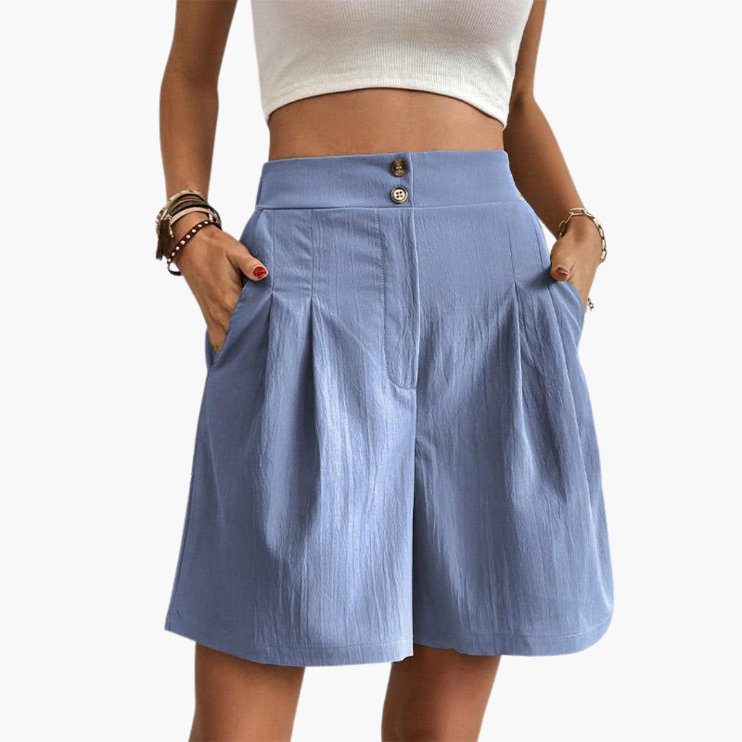 Short Taille Haute Femme a Jambes Larges