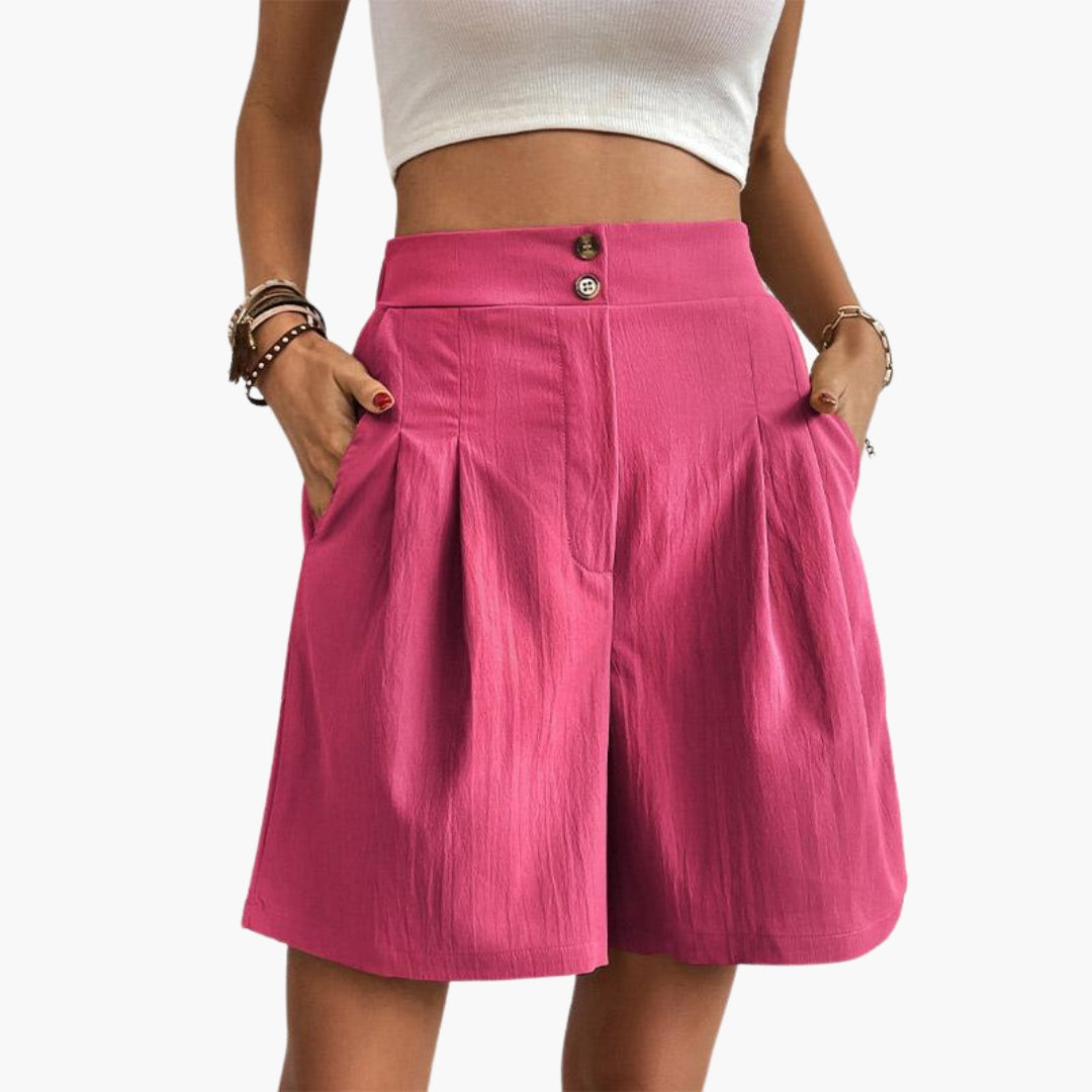 Short Taille Haute Femme a Jambes Larges