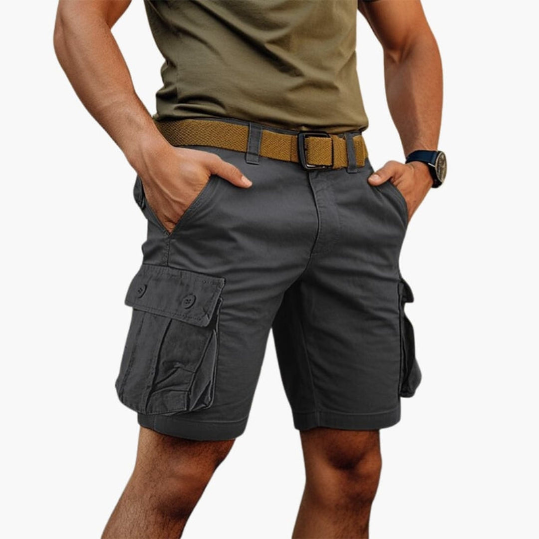 Short cargo homme avec fermeture zippée