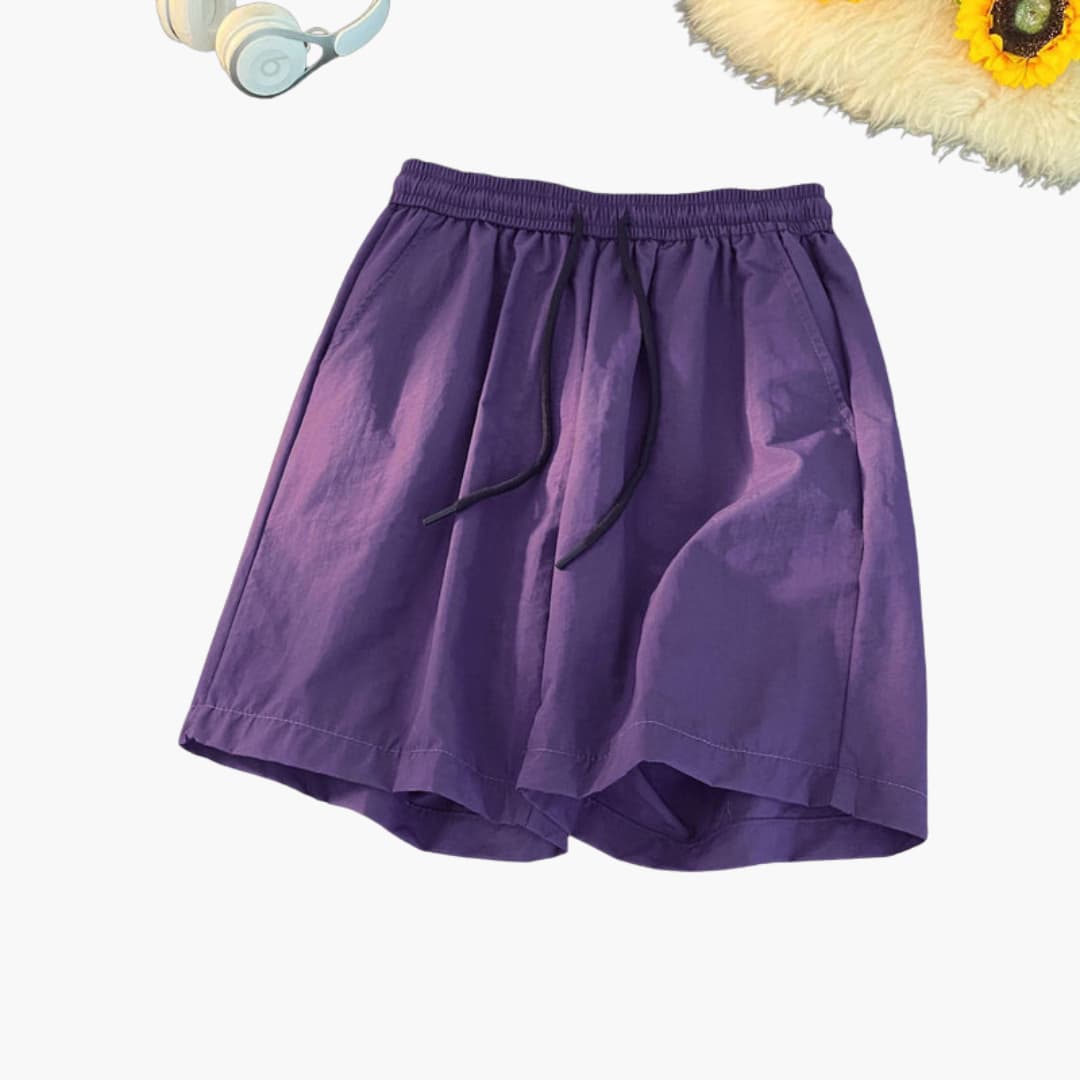 Short de sport femme à taille élastique