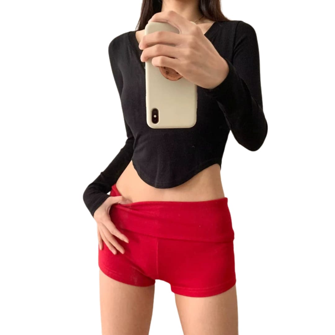 Short de sport femme avec taille large