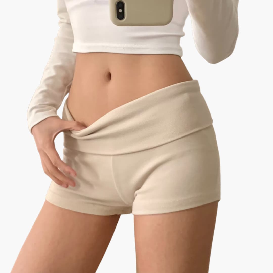 Short de sport femme avec taille large