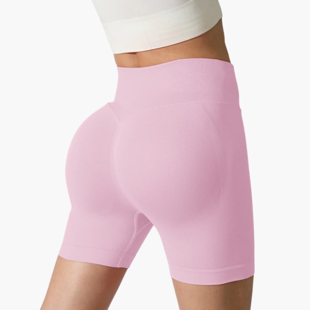 Short de sport femme taille haute à coupe ajustée