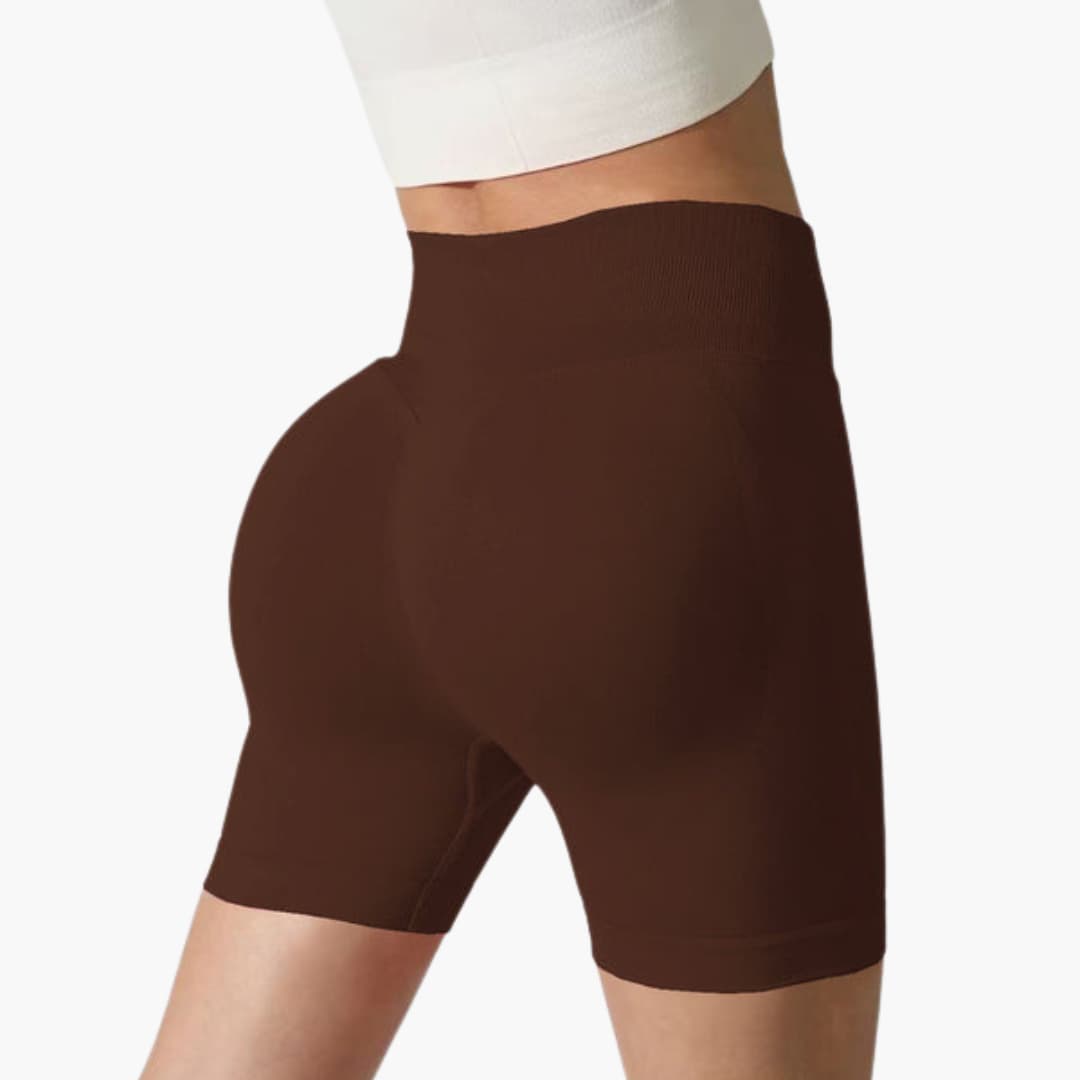 Short de sport femme taille haute à coupe ajustée