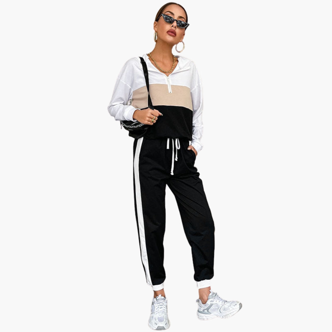 Chándal de mujer con bandas contrastantes