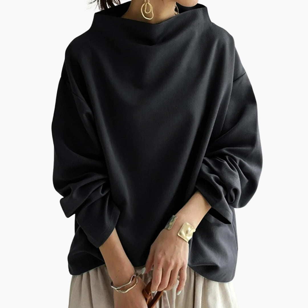 Sweat femme col rond coupe ample et manches longues