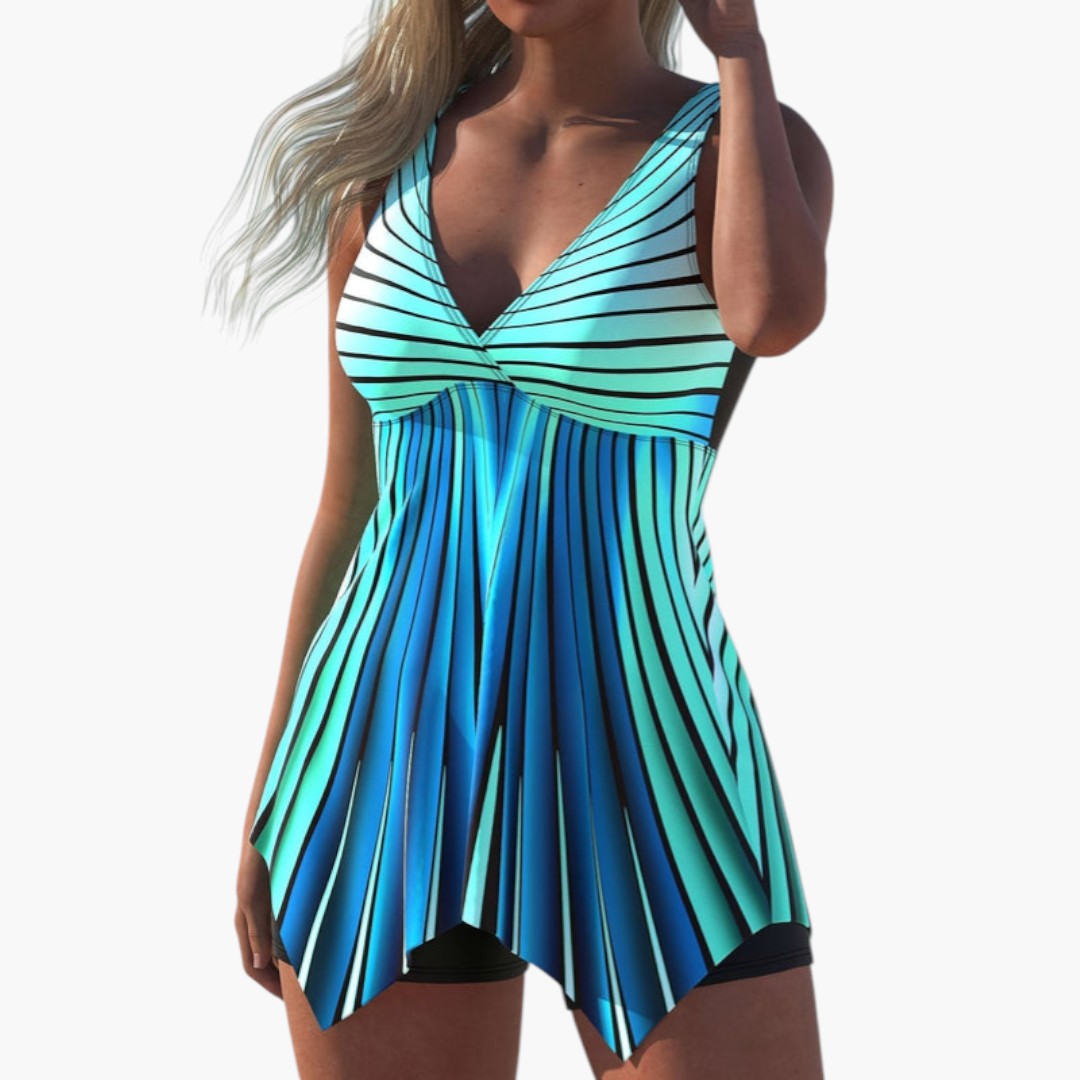 Tankini pour femmes avec encolure en V et coupe fluide