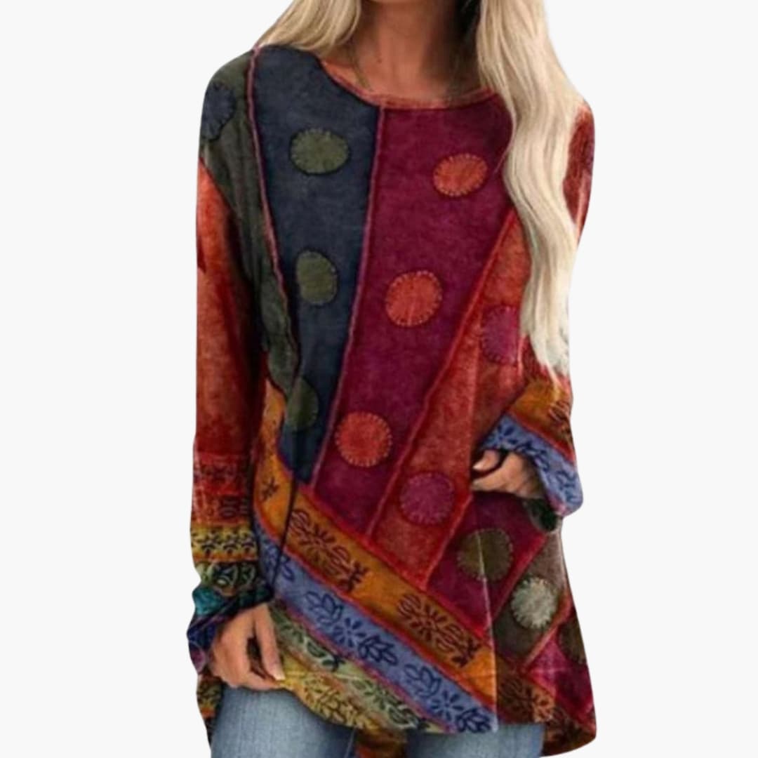 Retro Damen Top mit leichtem Stoff