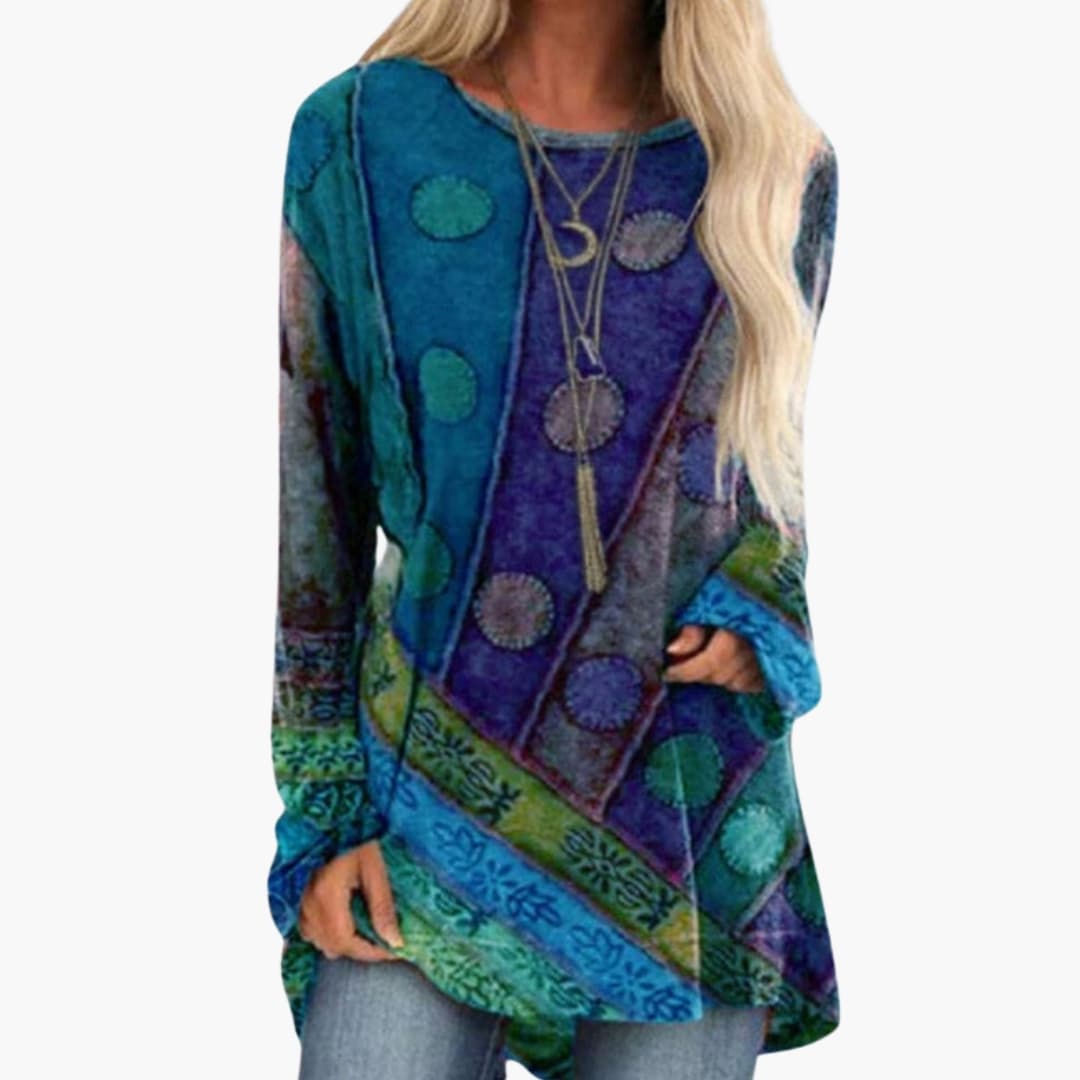 Retro Damen Top mit leichtem Stoff