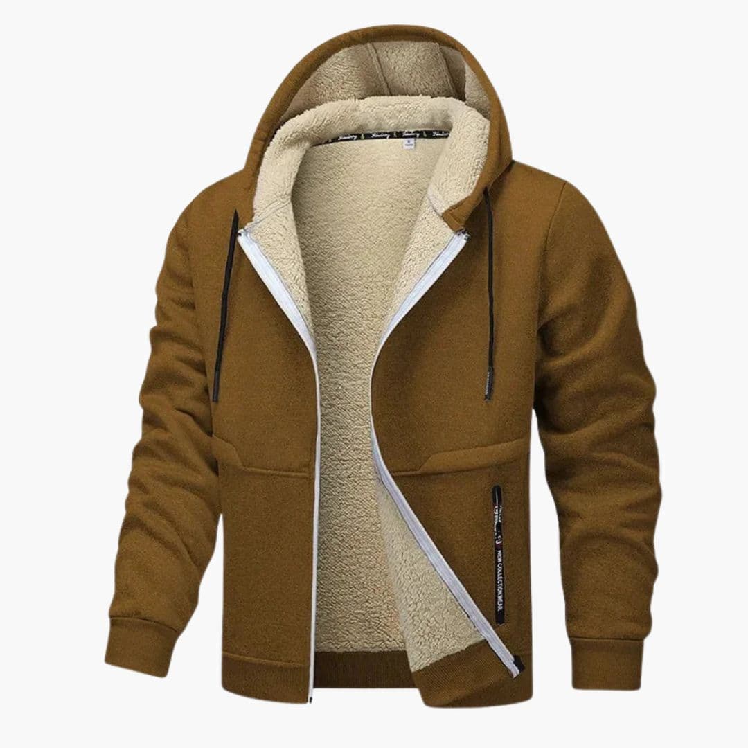 Chaqueta con capucha para hombre con forro interior