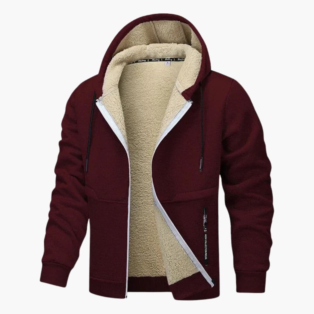 Chaqueta con capucha para hombre con forro interior