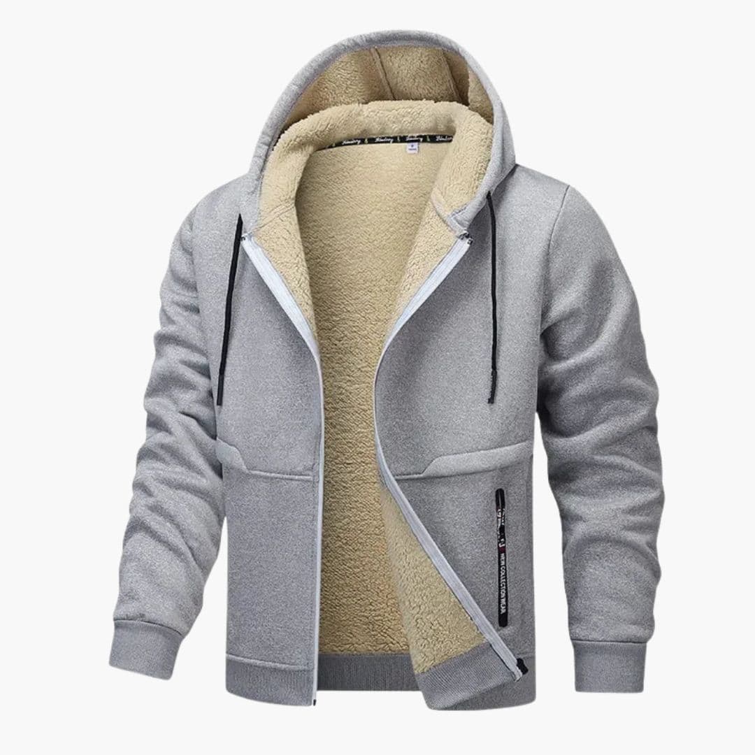 Chaqueta con capucha para hombre con forro interior