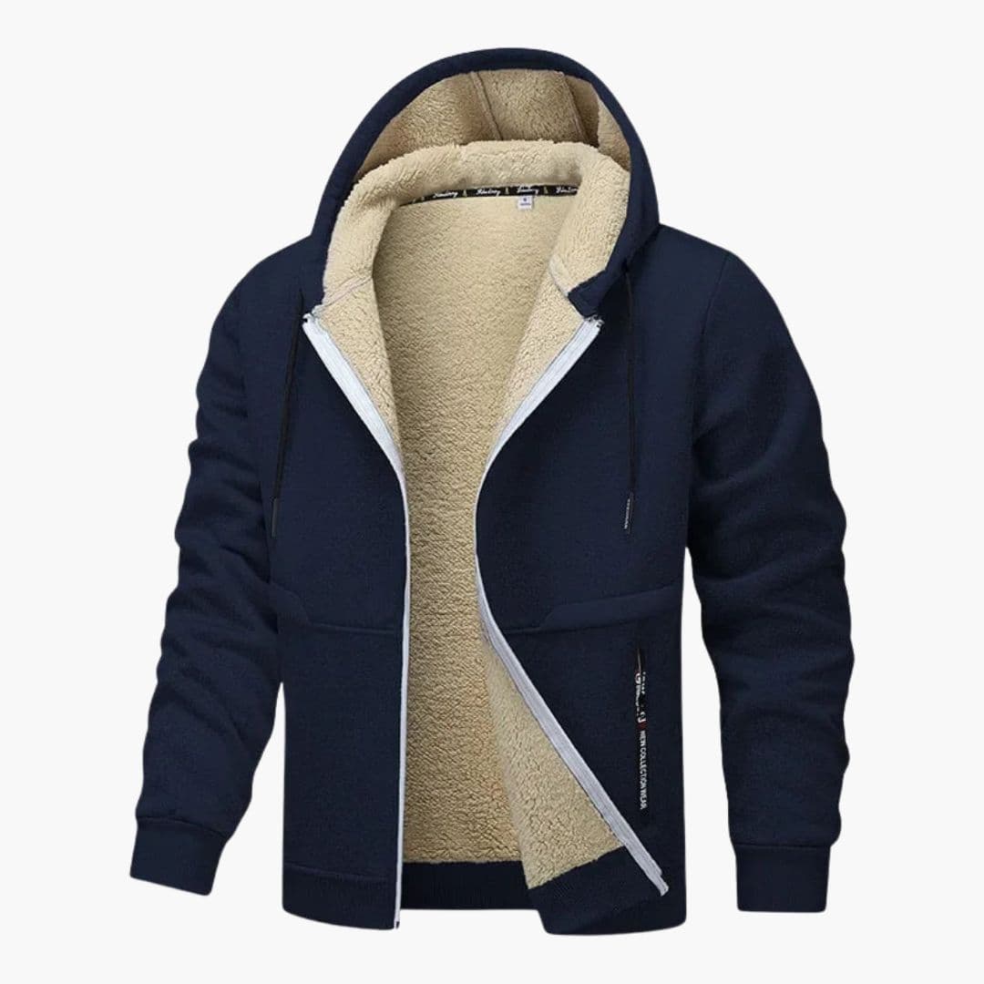 Chaqueta con capucha para hombre con forro interior