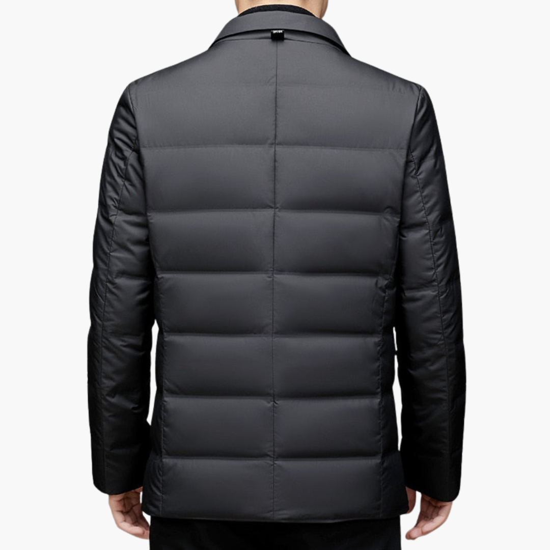 Chaqueta blazer acolchada para hombre con cierre de botones y paneles acolchados