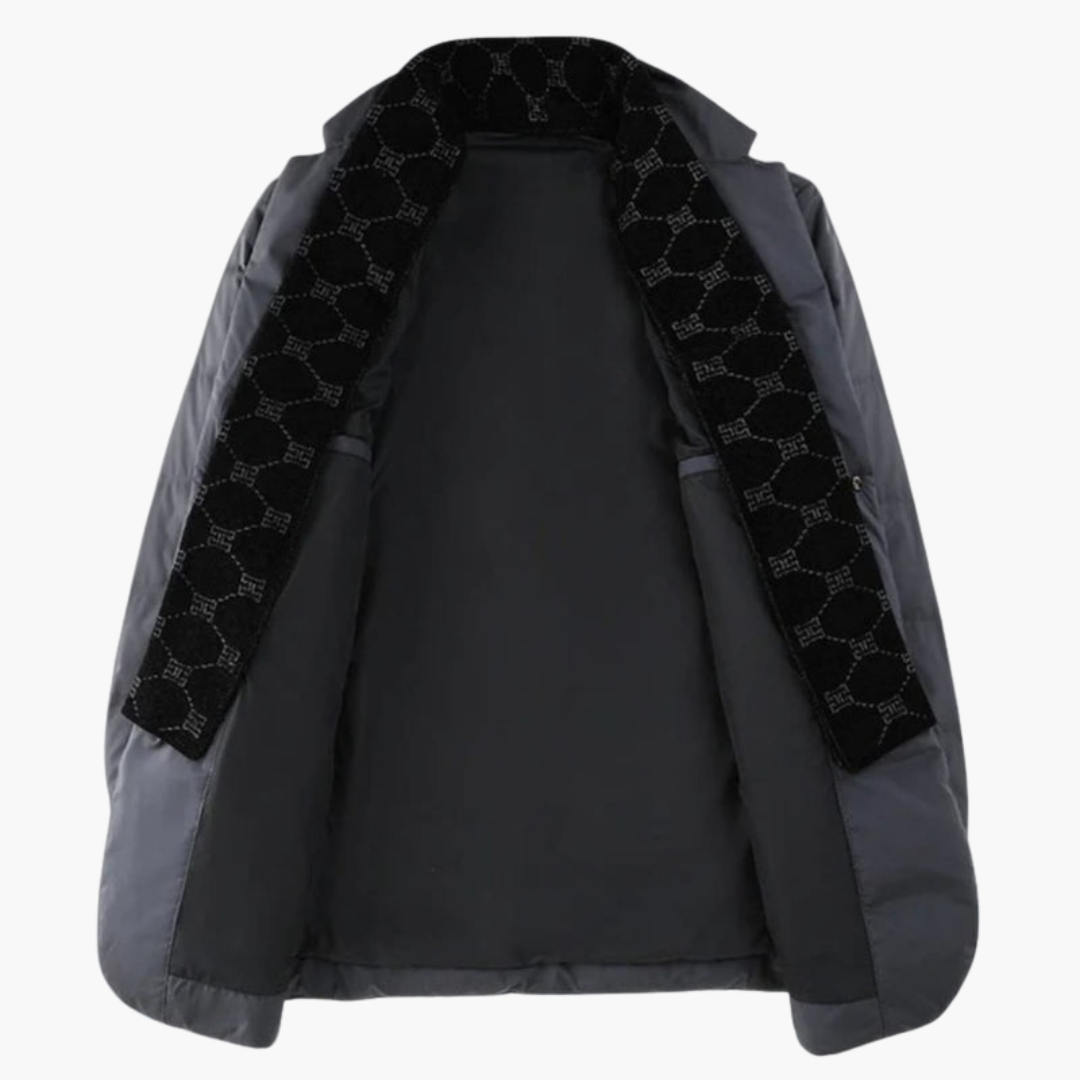 Chaqueta blazer acolchada para hombre con cierre de botones y paneles acolchados