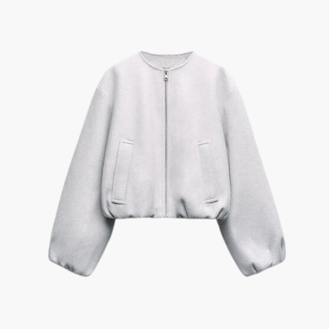 Casual bomber jacket for women with a fluid cut and modern design