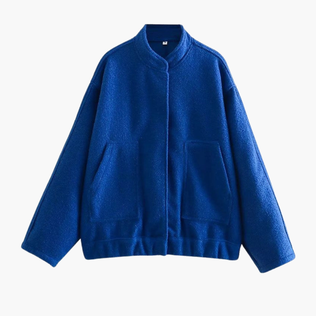 Veste bomber femme avec col montant et poches avant