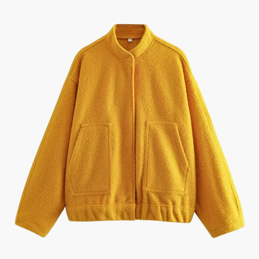 Veste bomber femme avec col montant et poches avant