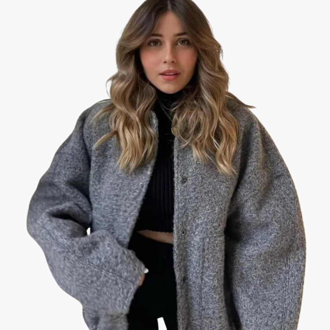 Veste bomber femme avec col montant et poches avant