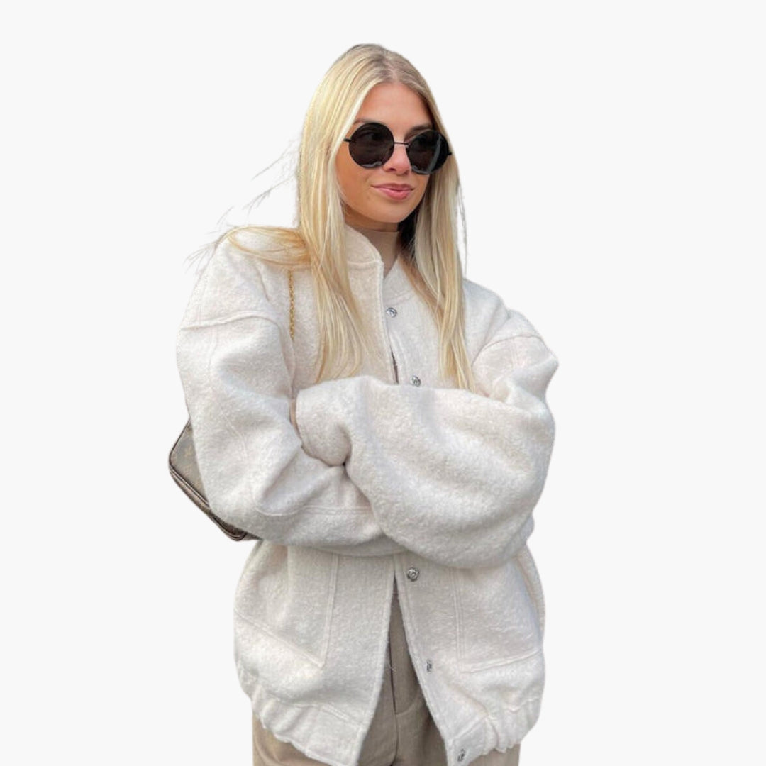 Veste bomber femme avec col montant et poches avant
