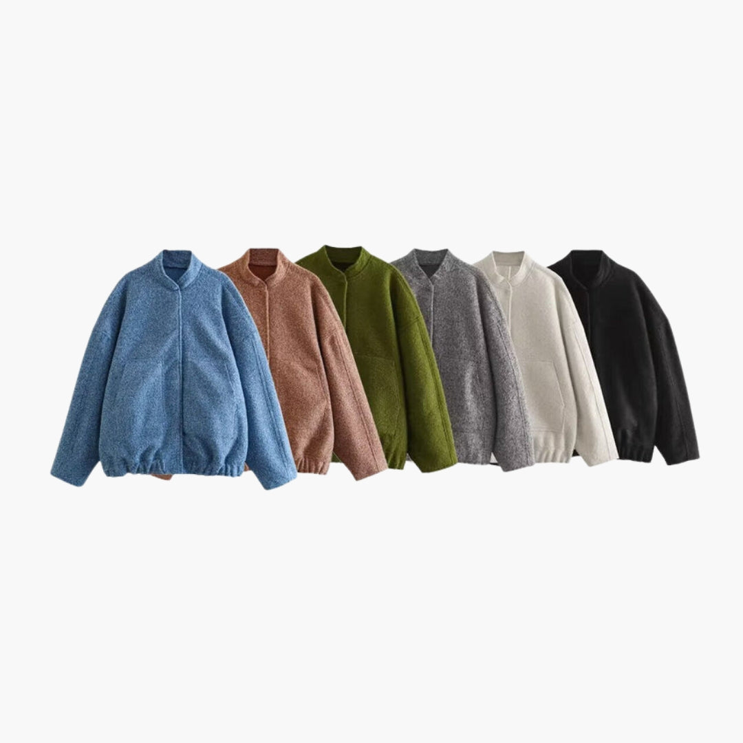 Veste bomber femme avec col montant et poches avant