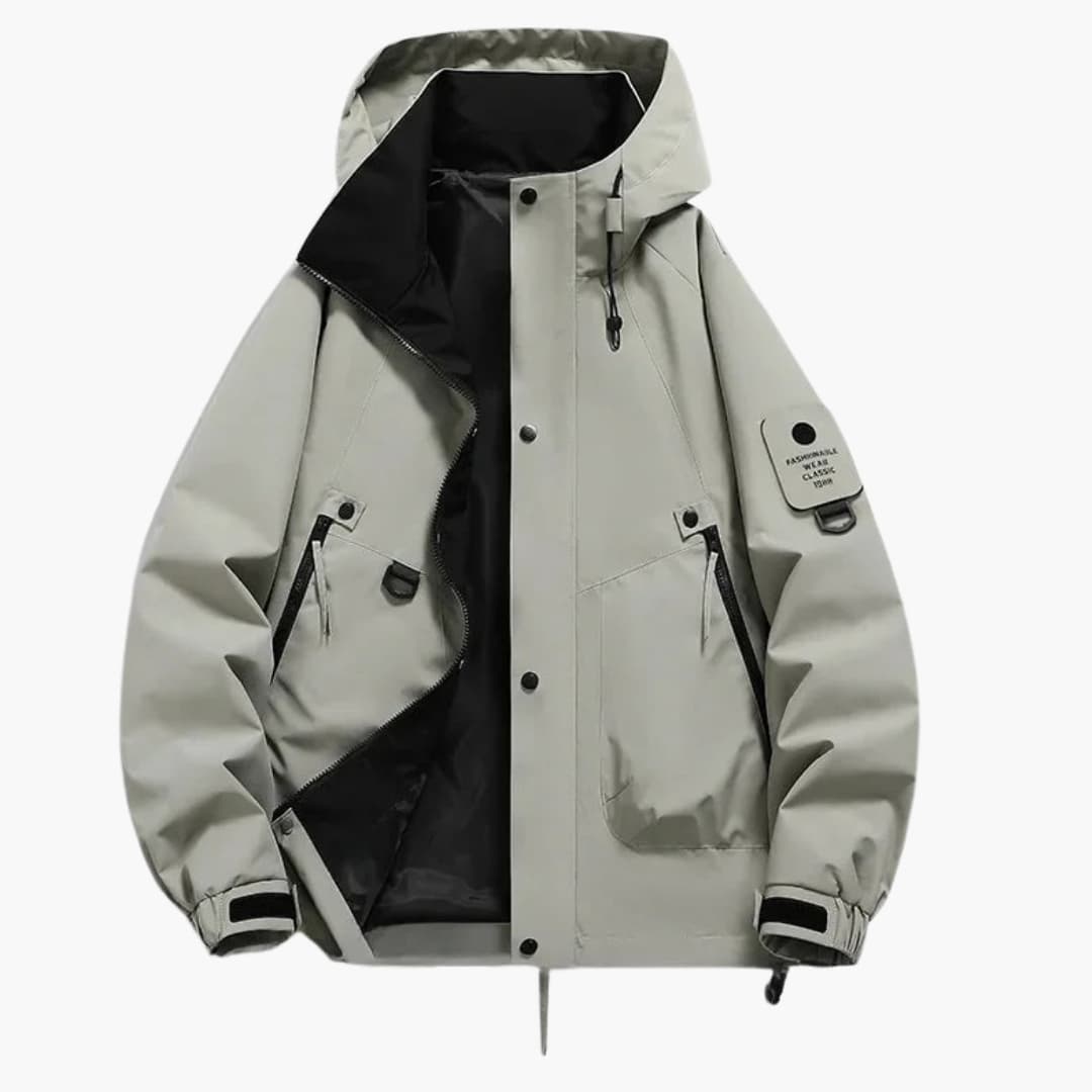 Veste de ski unisexe avec capuche intégrée et zip complet