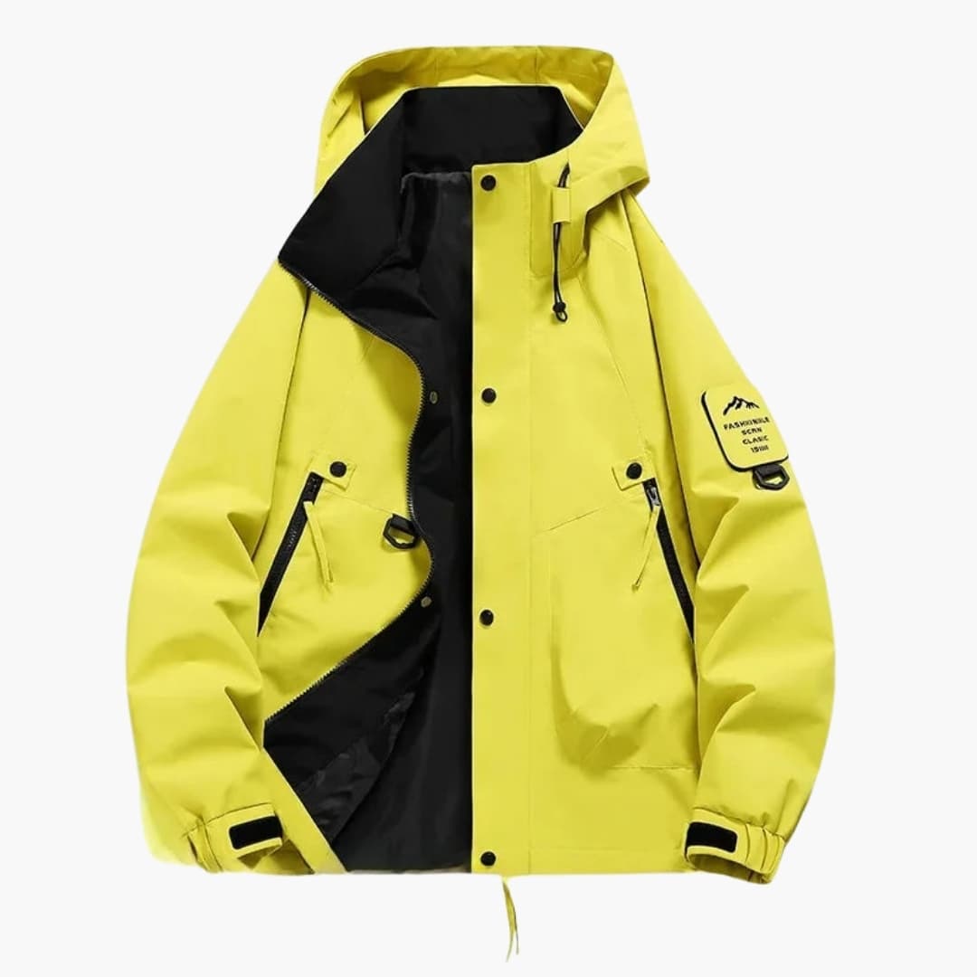 Veste de ski unisexe avec capuche intégrée et zip complet