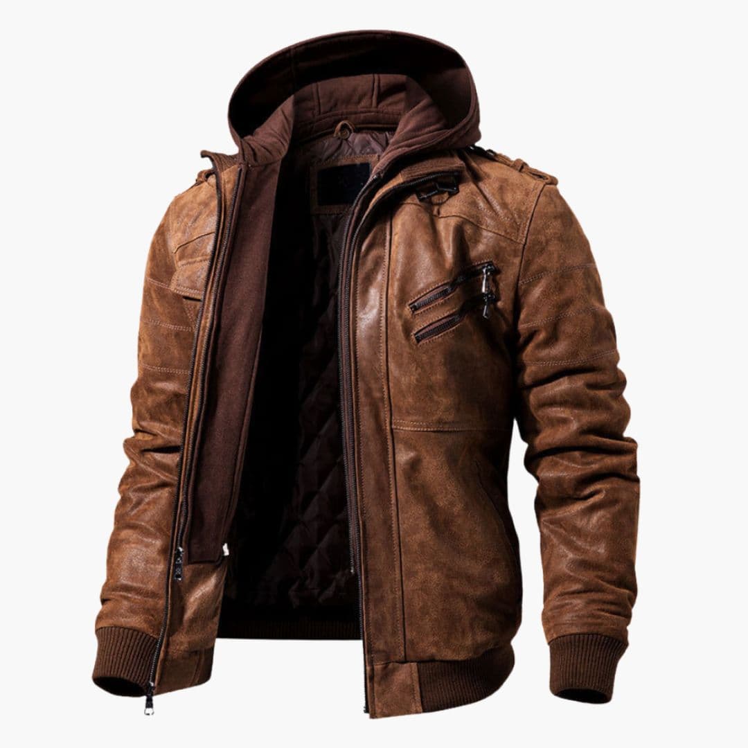 Men's hooded jacket with multiple pockets